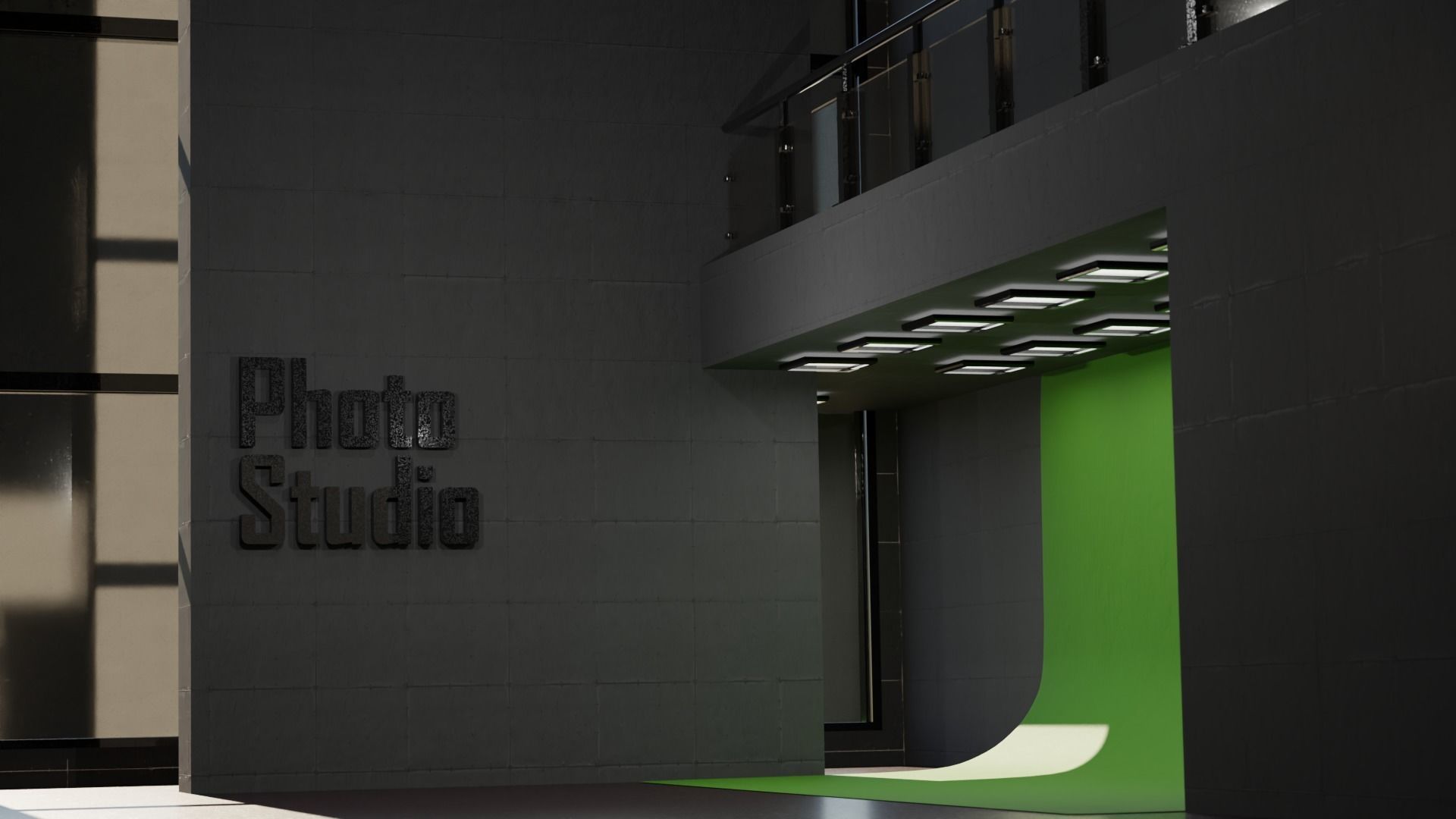 Photo Studio Building Low-poly 3D model_2