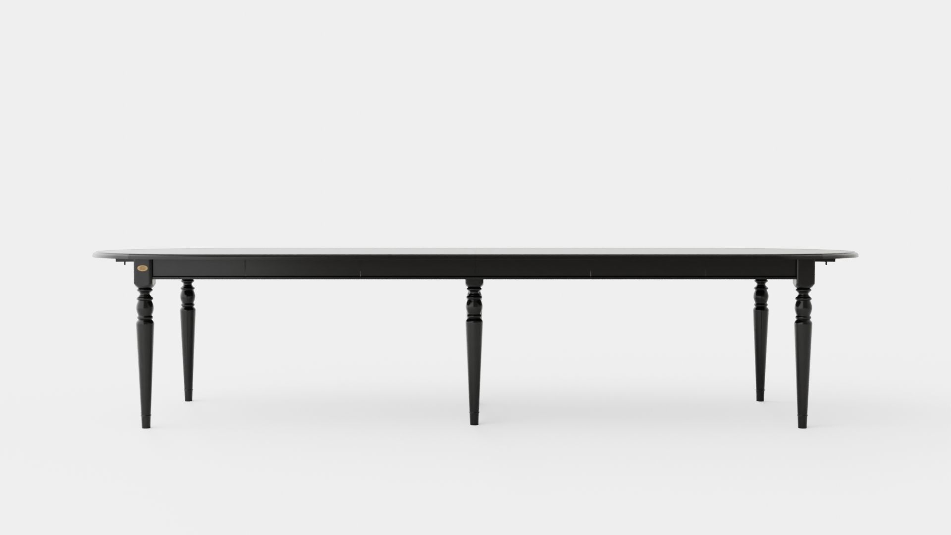 Osterville dining table black Low-poly 3D model_1