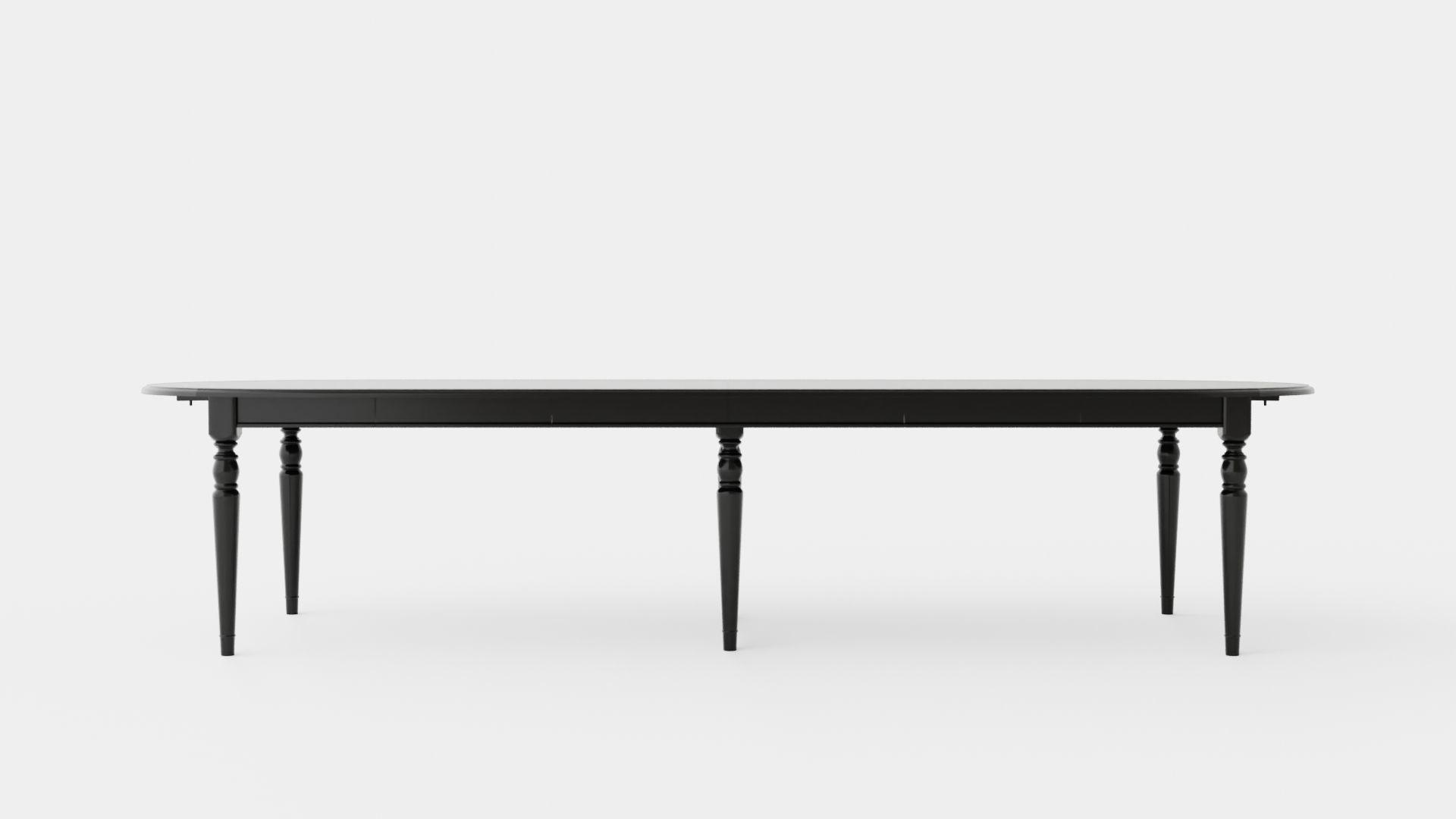 Osterville dining table black Low-poly 3D model_4