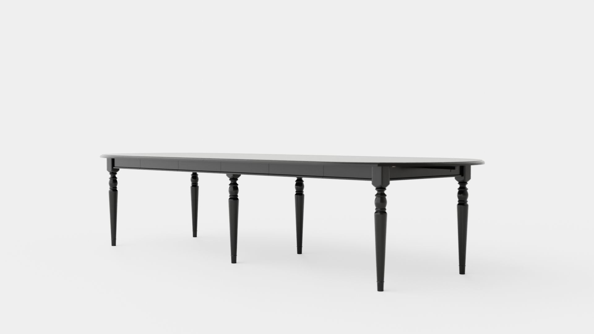 Osterville dining table black Low-poly 3D model_3