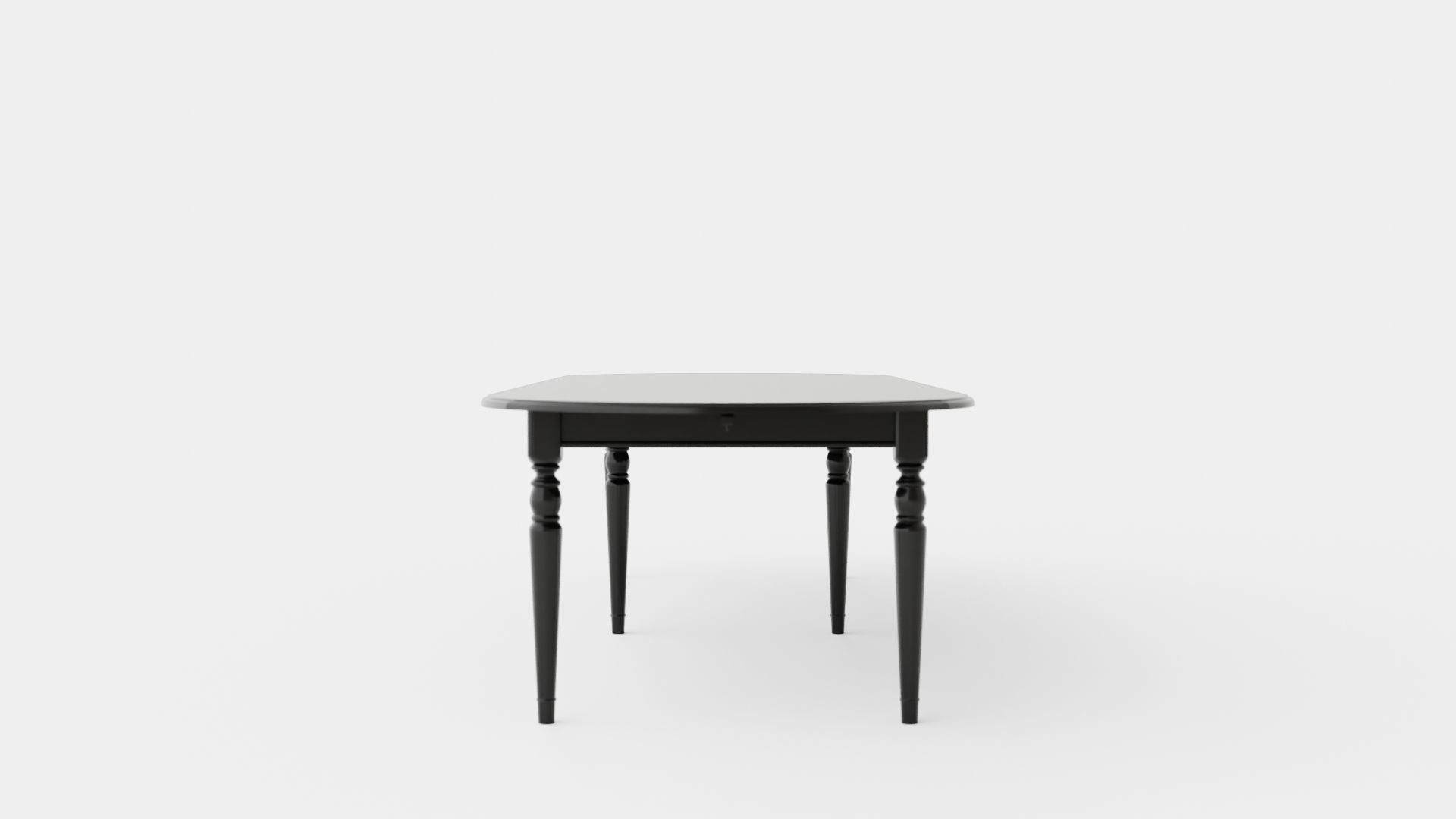 Osterville dining table black Low-poly 3D model_2
