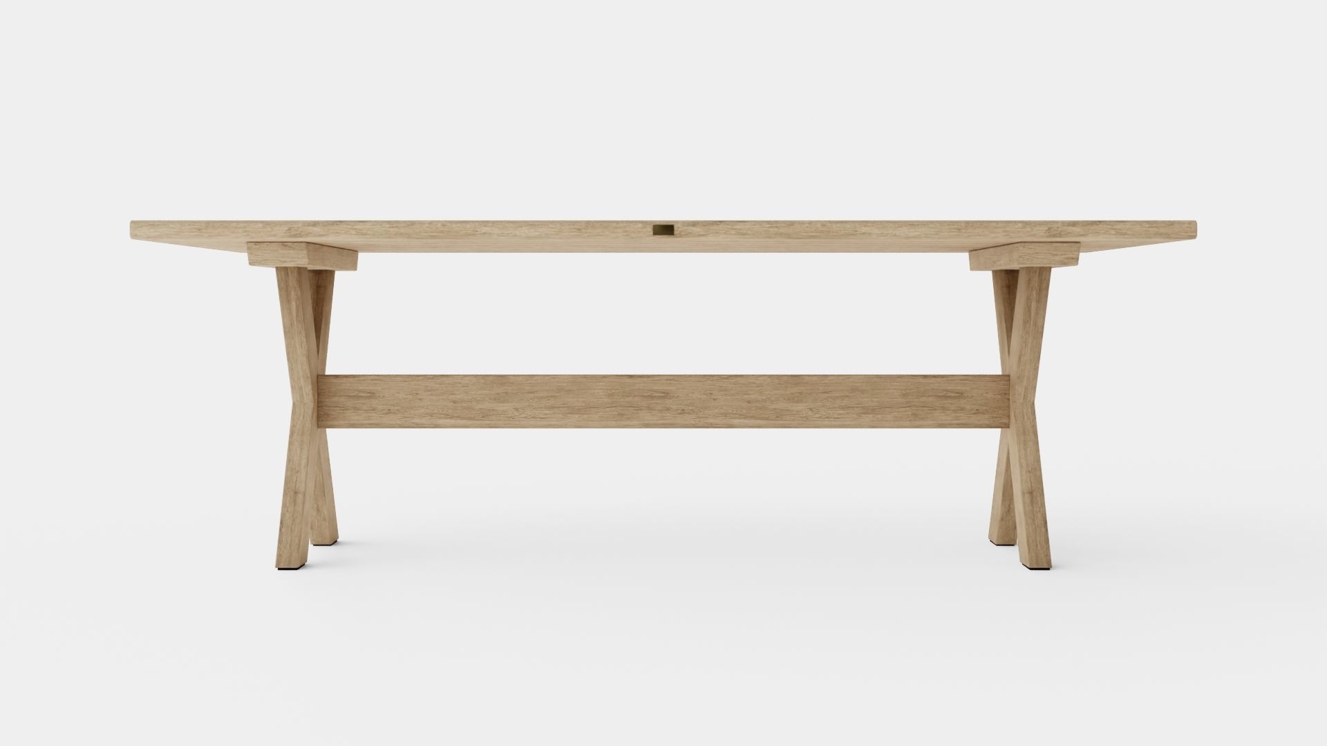 Cross dining table charcoal Low-poly 3D model_4