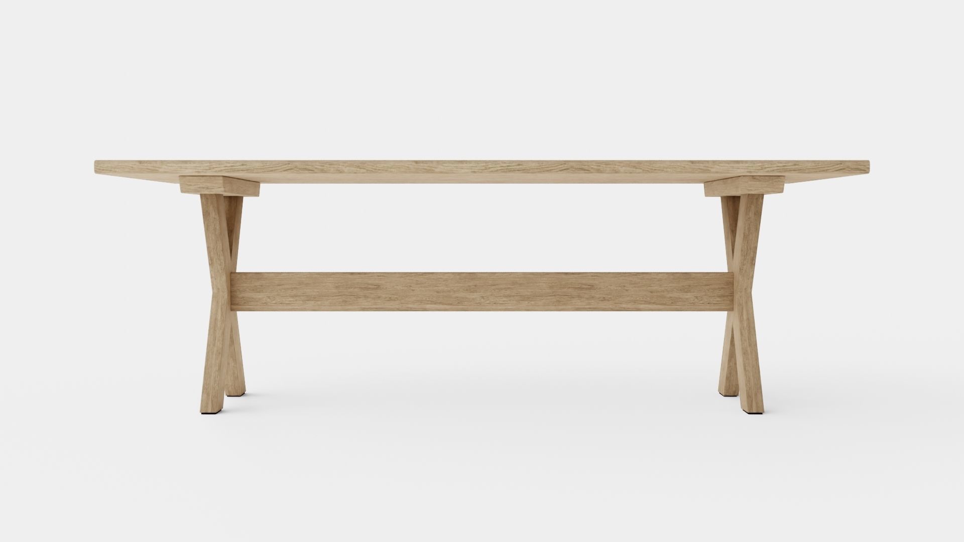 Cross dining table charcoal Low-poly 3D model_1