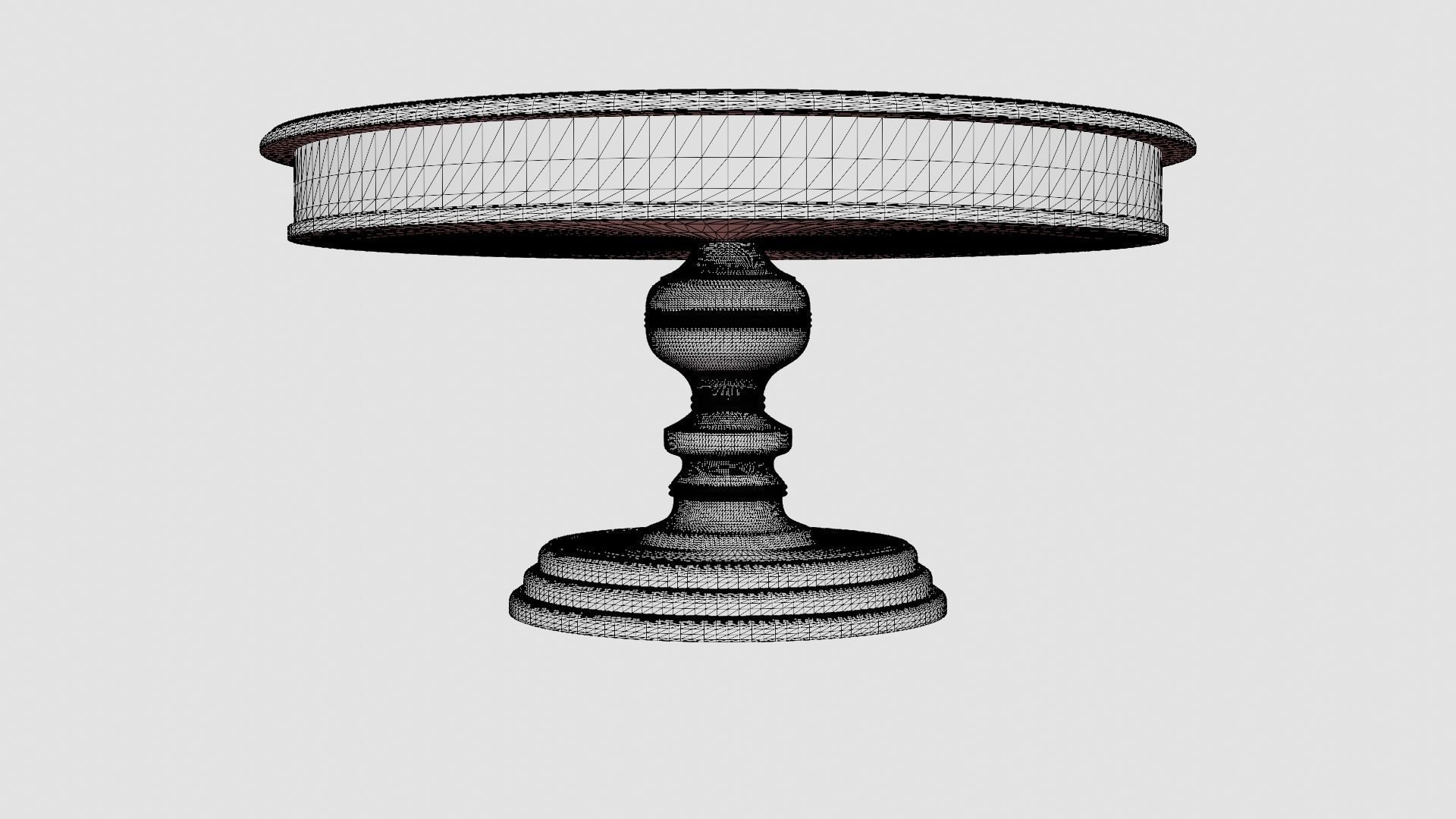 Cardiff dining table black Low-poly 3D model_7
