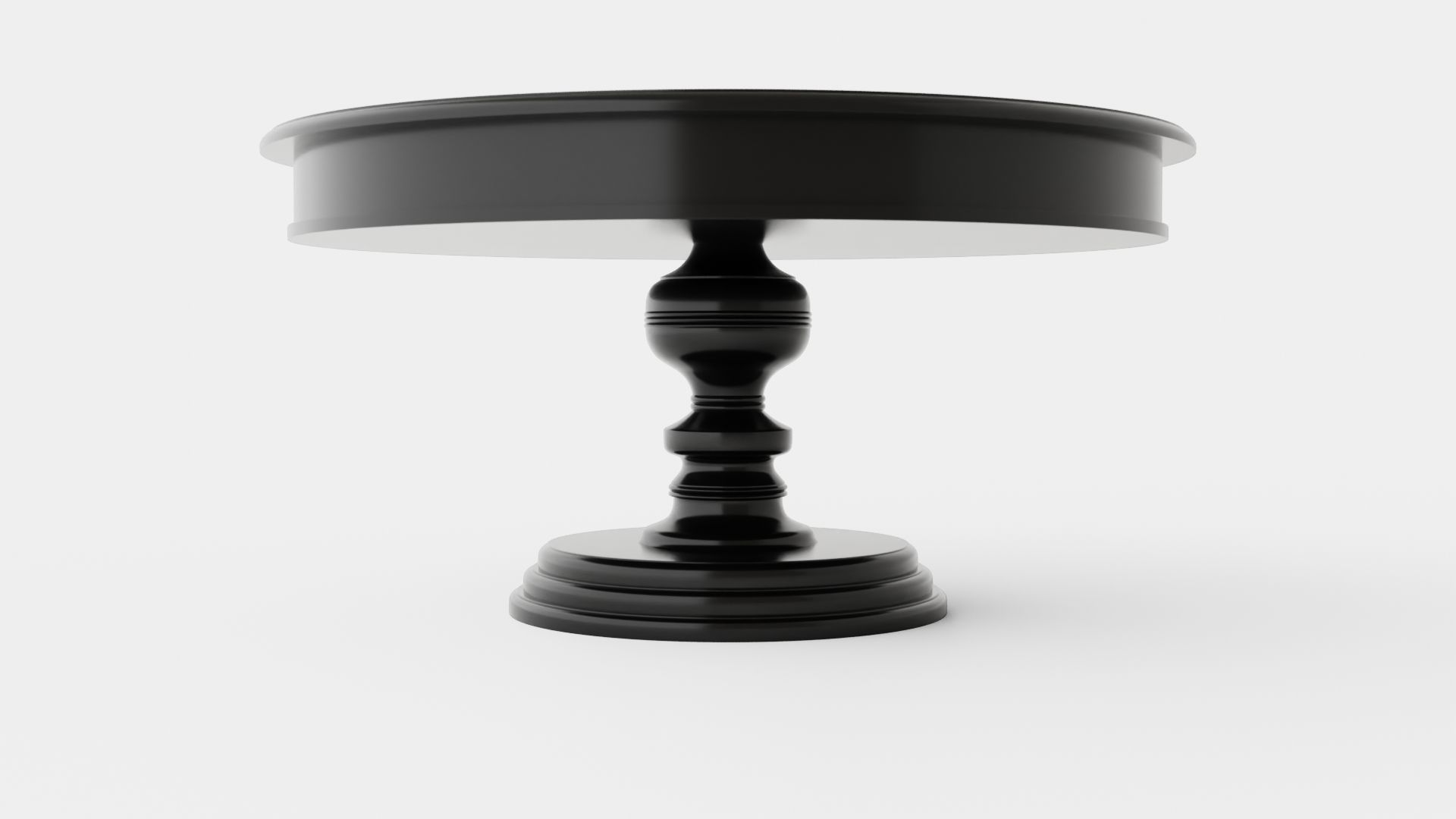 Cardiff dining table black Low-poly 3D model_4