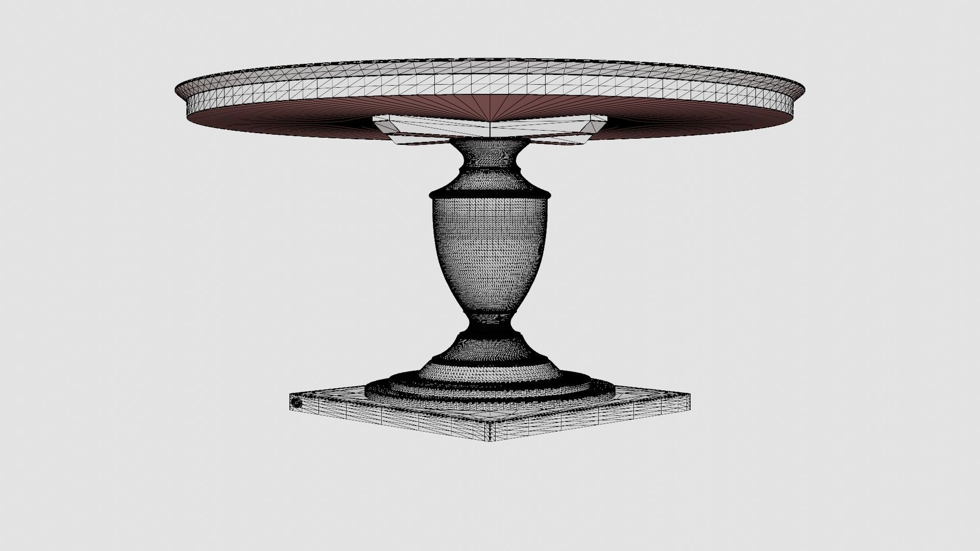 Bates round dining table black Low-poly 3D model_7