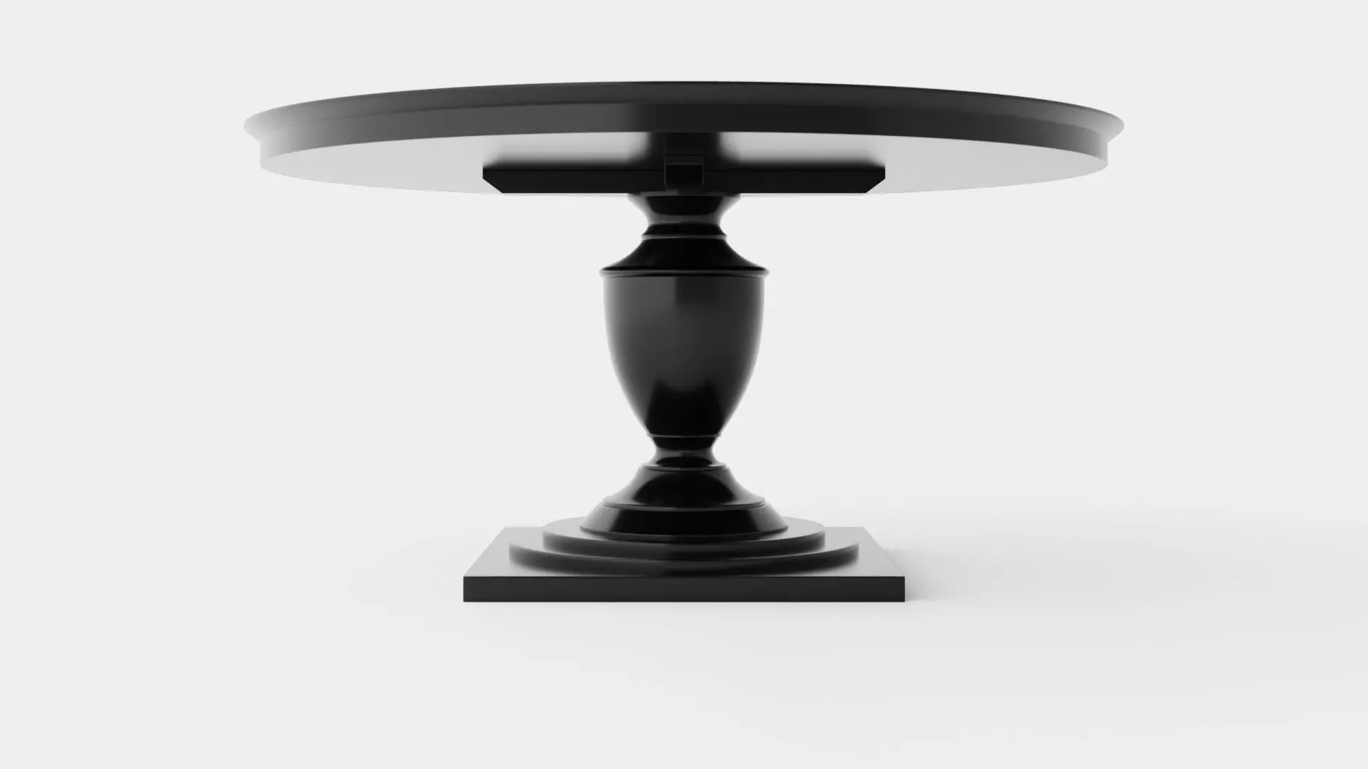 Bates round dining table black Low-poly 3D model_0