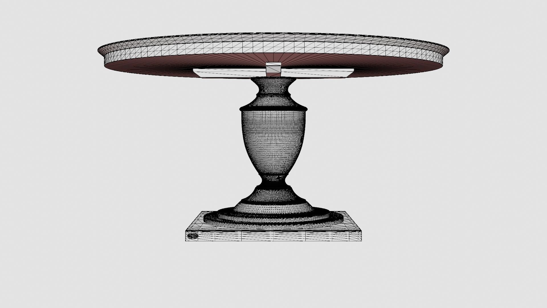 Bates round dining table black Low-poly 3D model_8