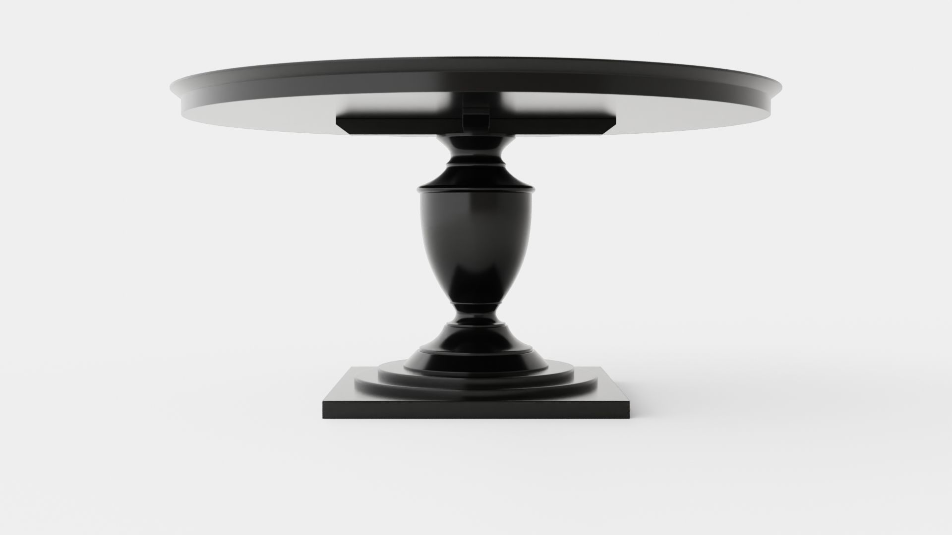 Bates round dining table black Low-poly 3D model_4