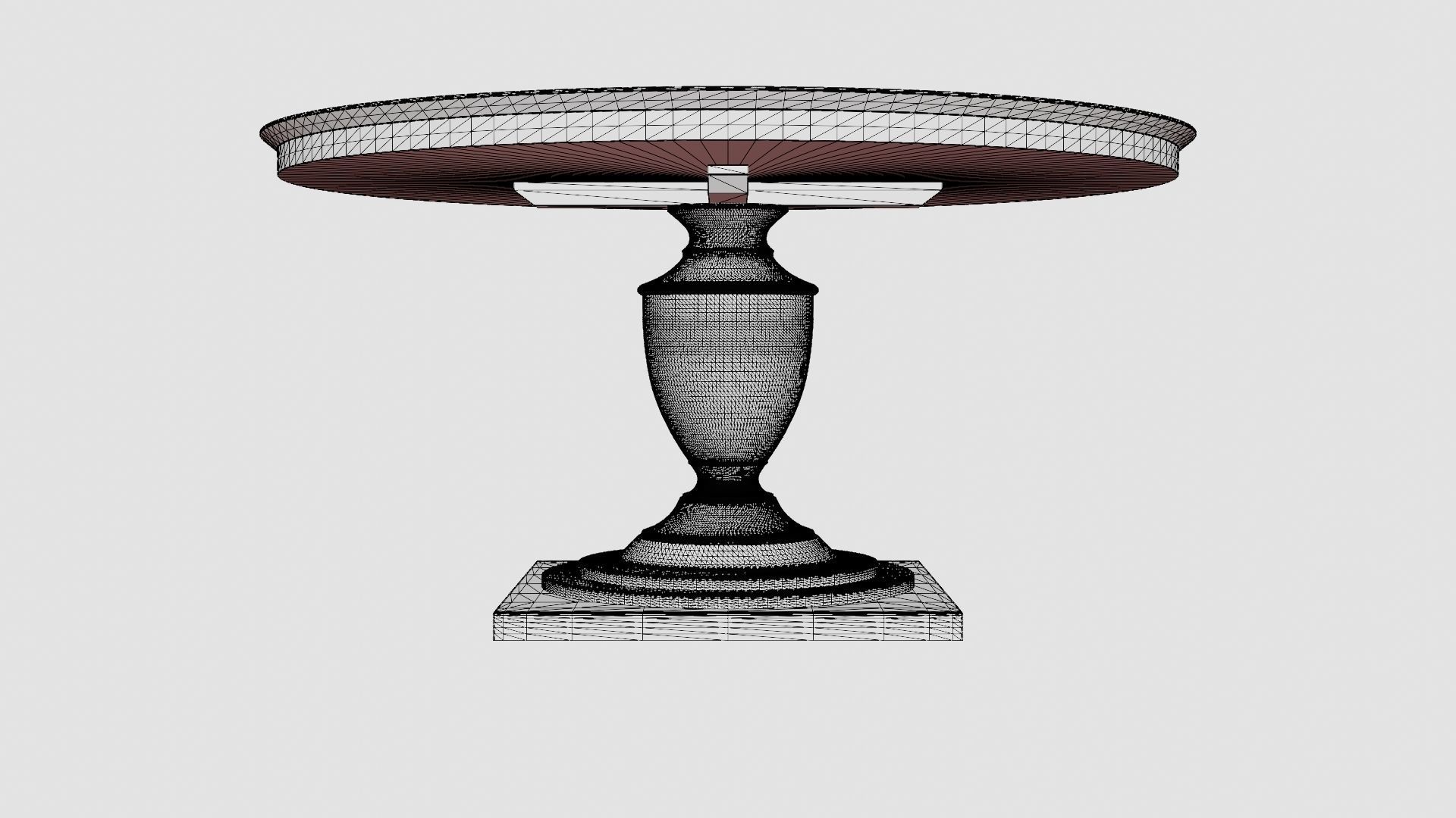 Bates round dining table black Low-poly 3D model_6