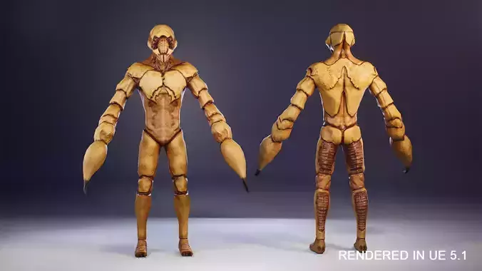 Scorpion monster Low-poly 3D model