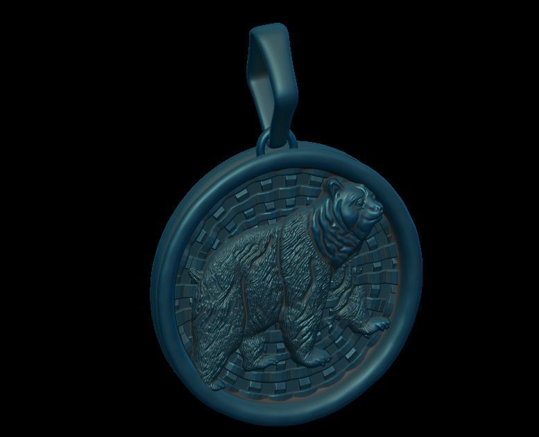 Bear Pendant Design 3D print model_7