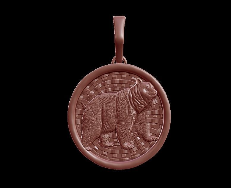 Bear Pendant Design 3D print model_5