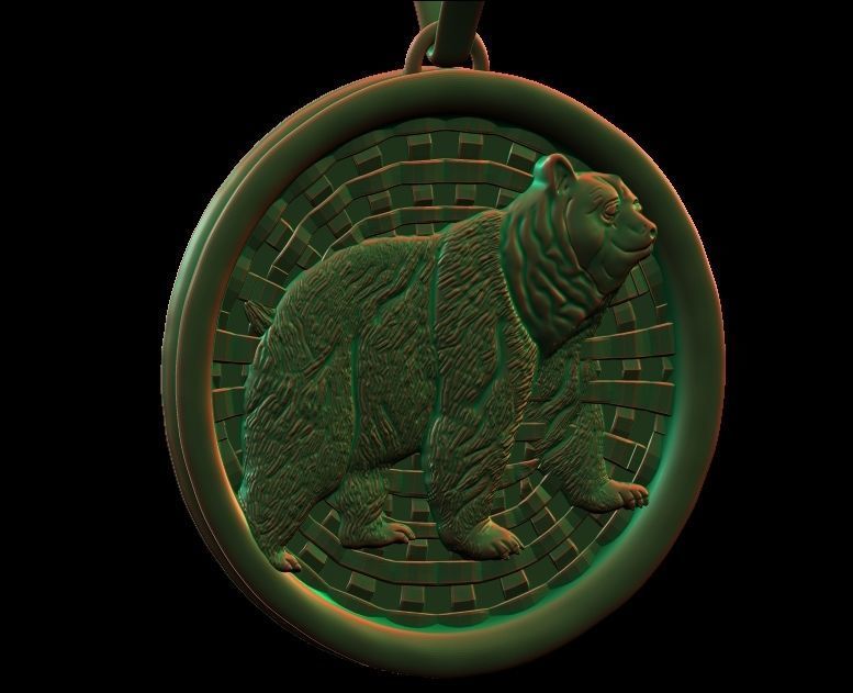Bear Pendant Design 3D print model_20