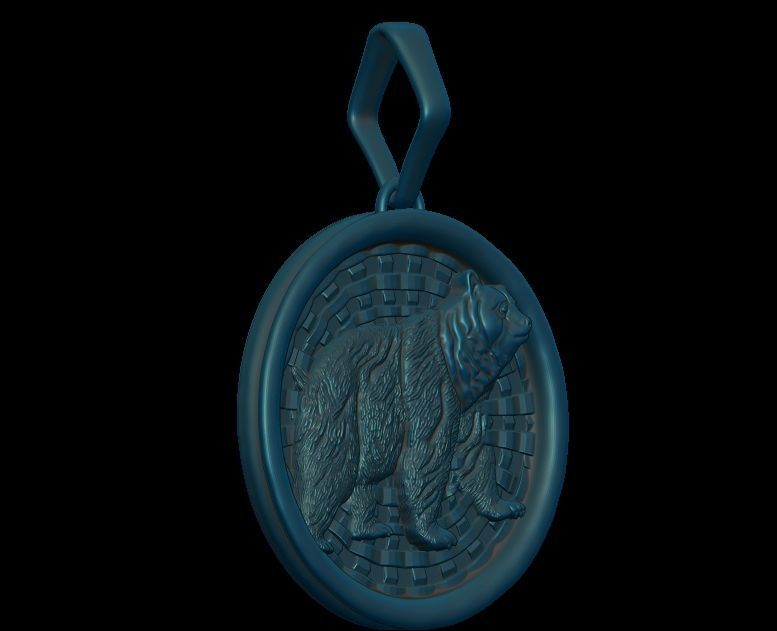 Bear Pendant Design 3D print model_15