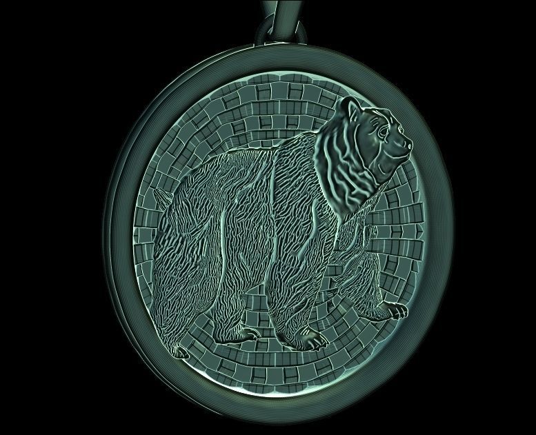 Bear Pendant Design 3D print model_8