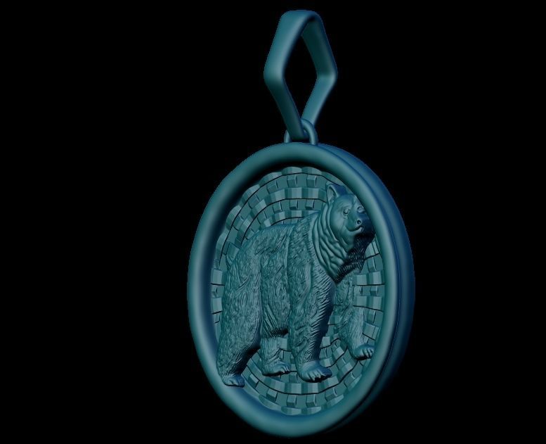 Bear Pendant Design 3D print model_22