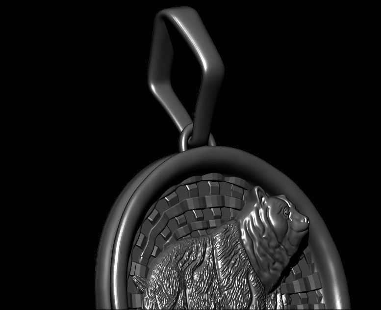Bear Pendant Design 3D print model_10