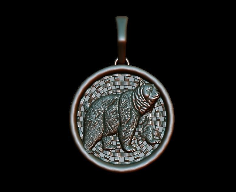Bear Pendant Design 3D print model_12