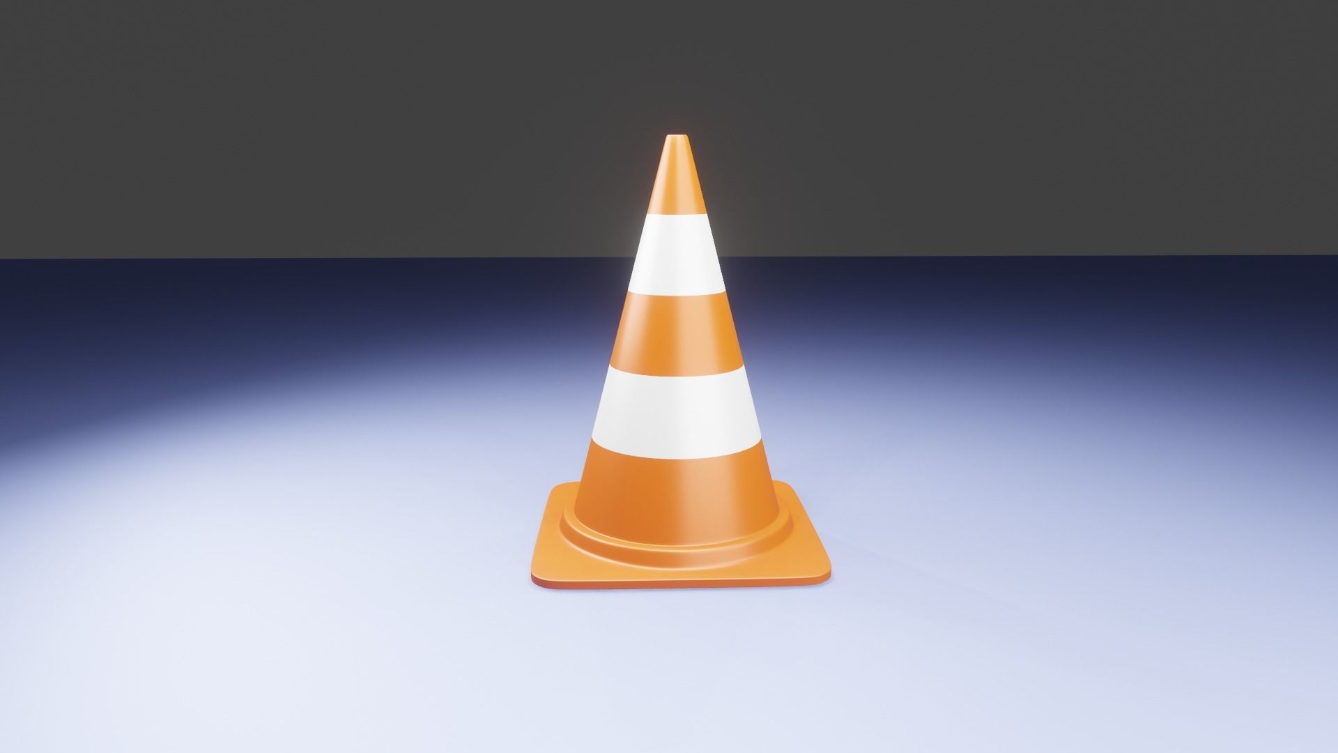 Traffic Cone 3D model_4