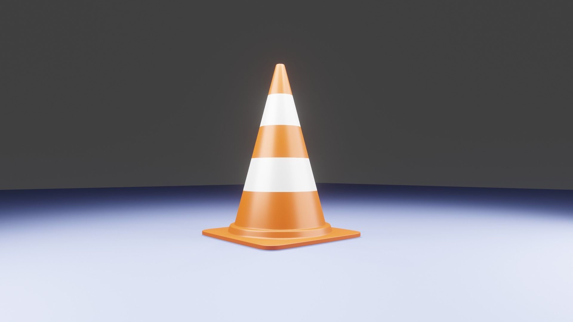 Traffic Cone 3D model_3