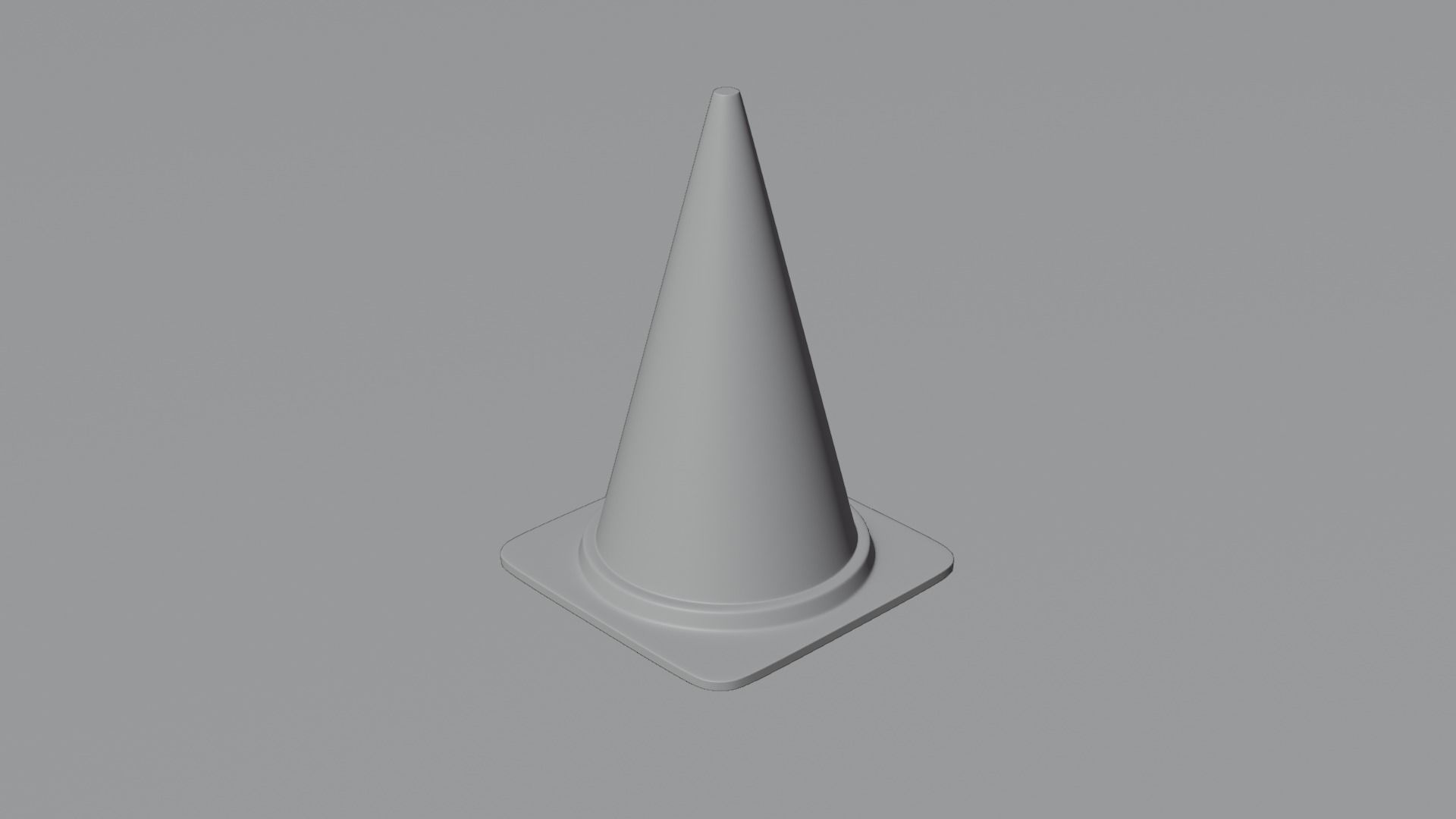 Traffic Cone 3D model_2