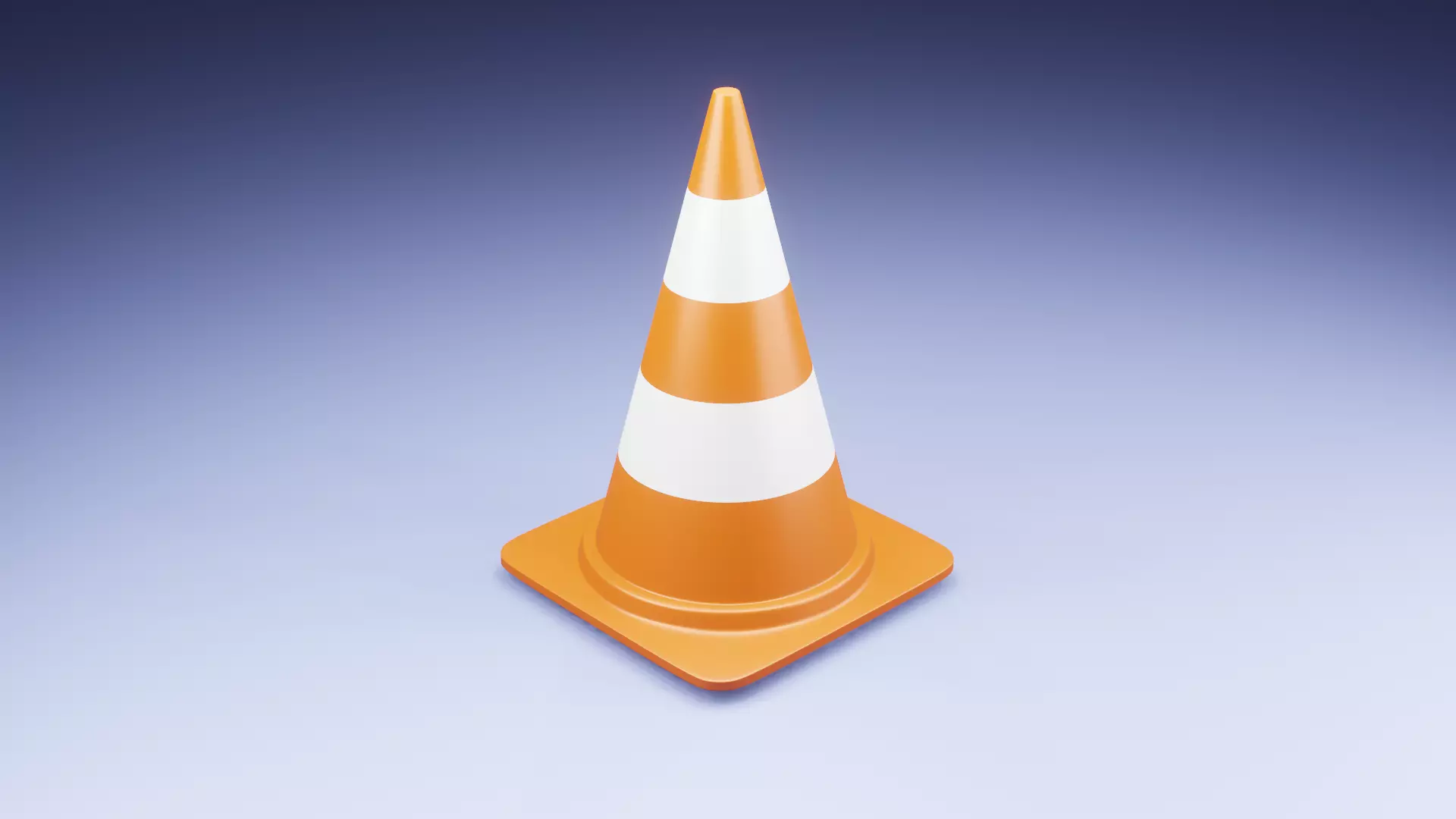 Traffic Cone 3D model_0