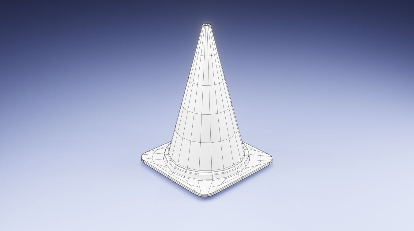 Traffic Cone 3D model_1