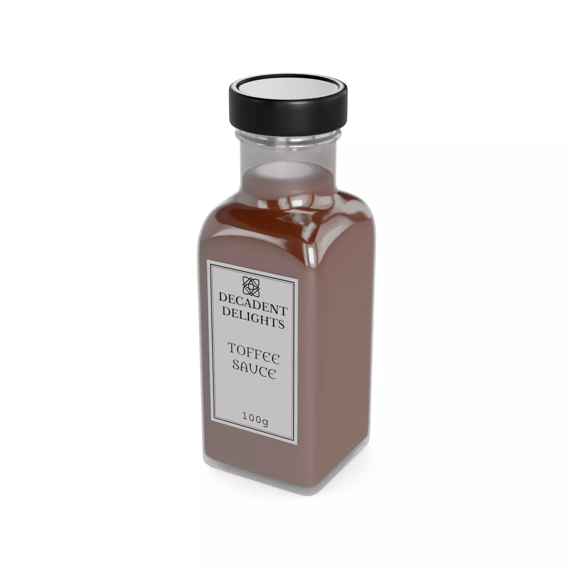 Dessert sauces Toffee Sauce Low-poly 3D model_0