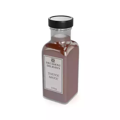 Dessert sauces Toffee Sauce Low-poly 3D model