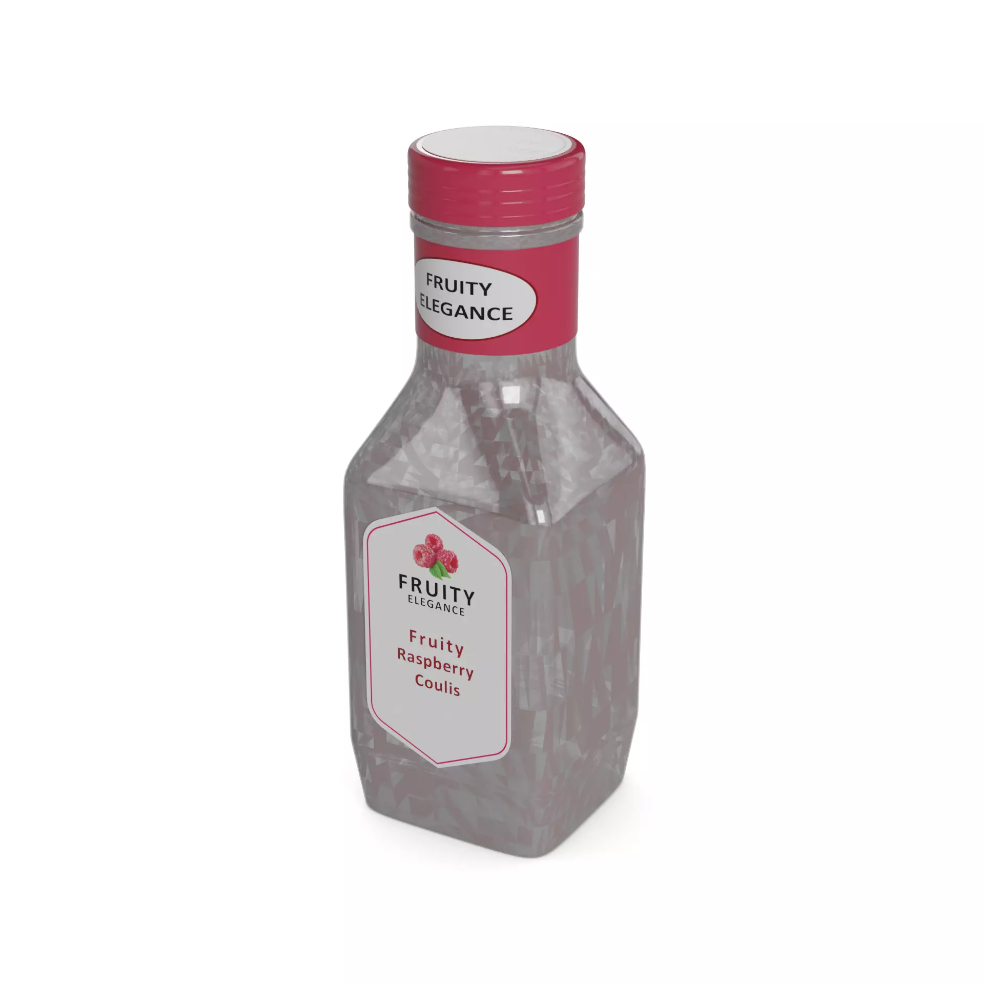 Dessert sauces Raspberry Coulis Low-poly 3D model_0