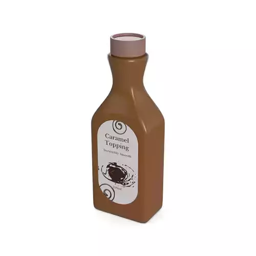 Dessert sauces Caramel Topping Low-poly 3D model