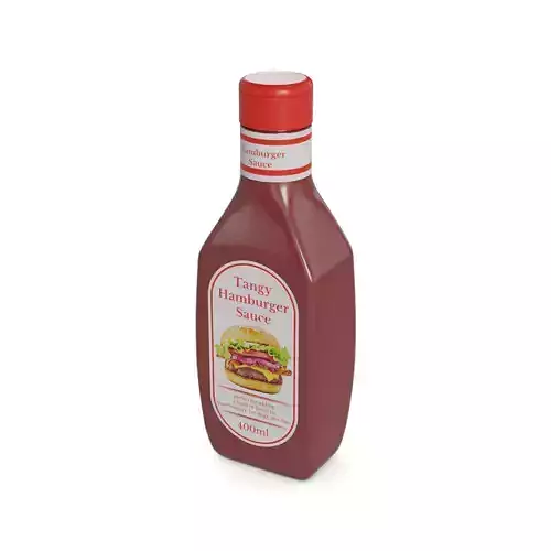 Mayonnaise hamburger and garlic sauces Hamburger Sauce 3D model