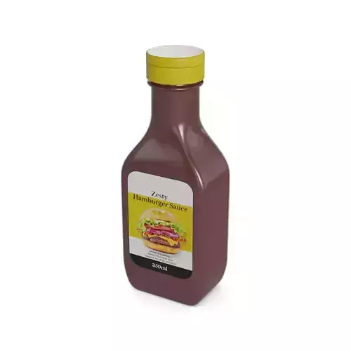 Mayonnaise hamburger and garlic sauces Hamburger Sauce Low-poly 3D model