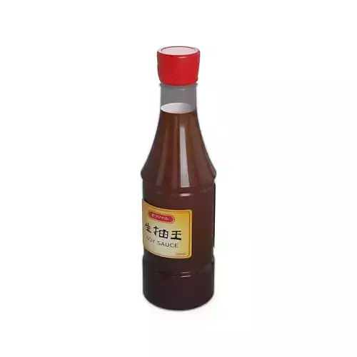 Worcestershire and soy sauces Soy Sauce Low-poly 3D model