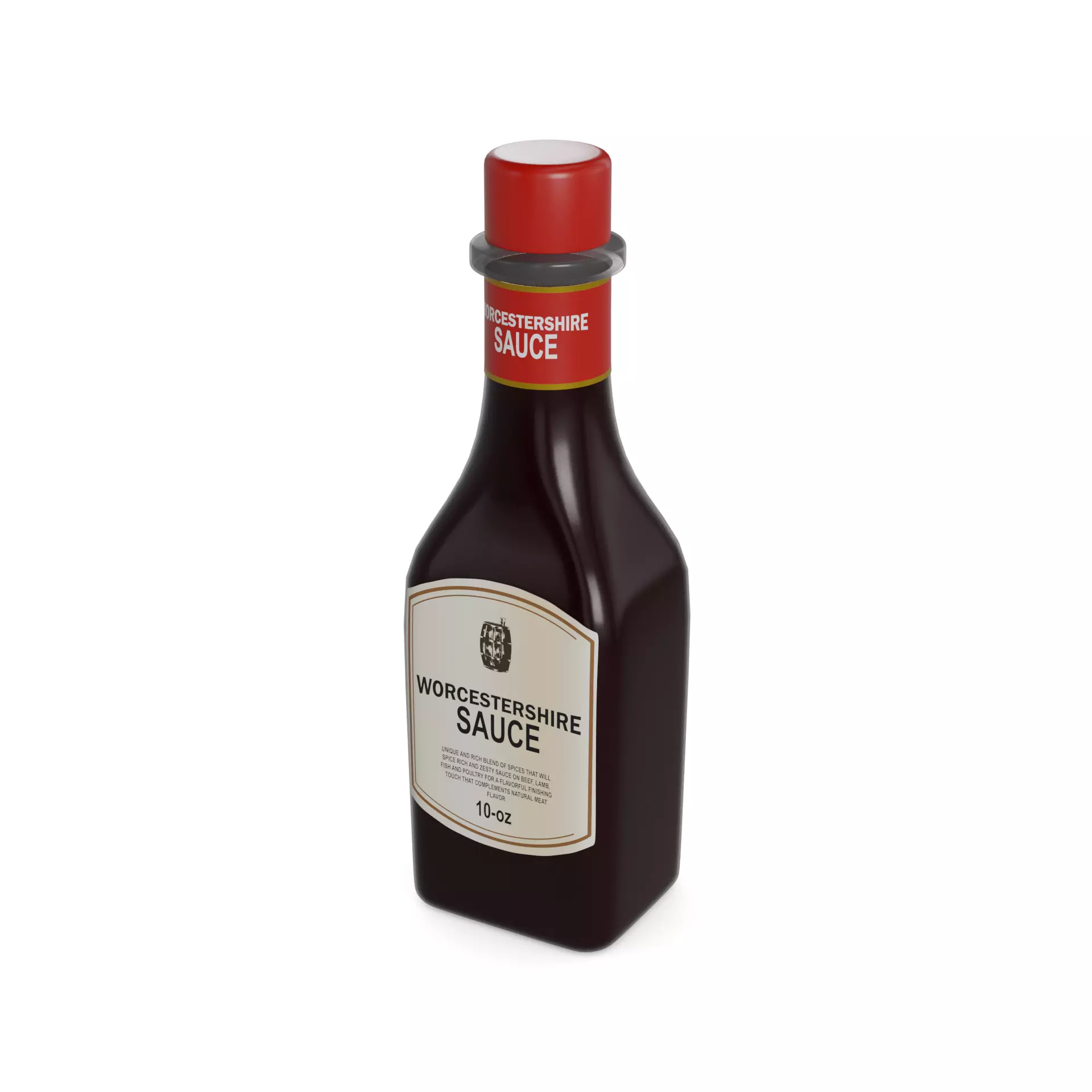 Worcestershire and soy sauces Worcestershire Sauce 3D model_0