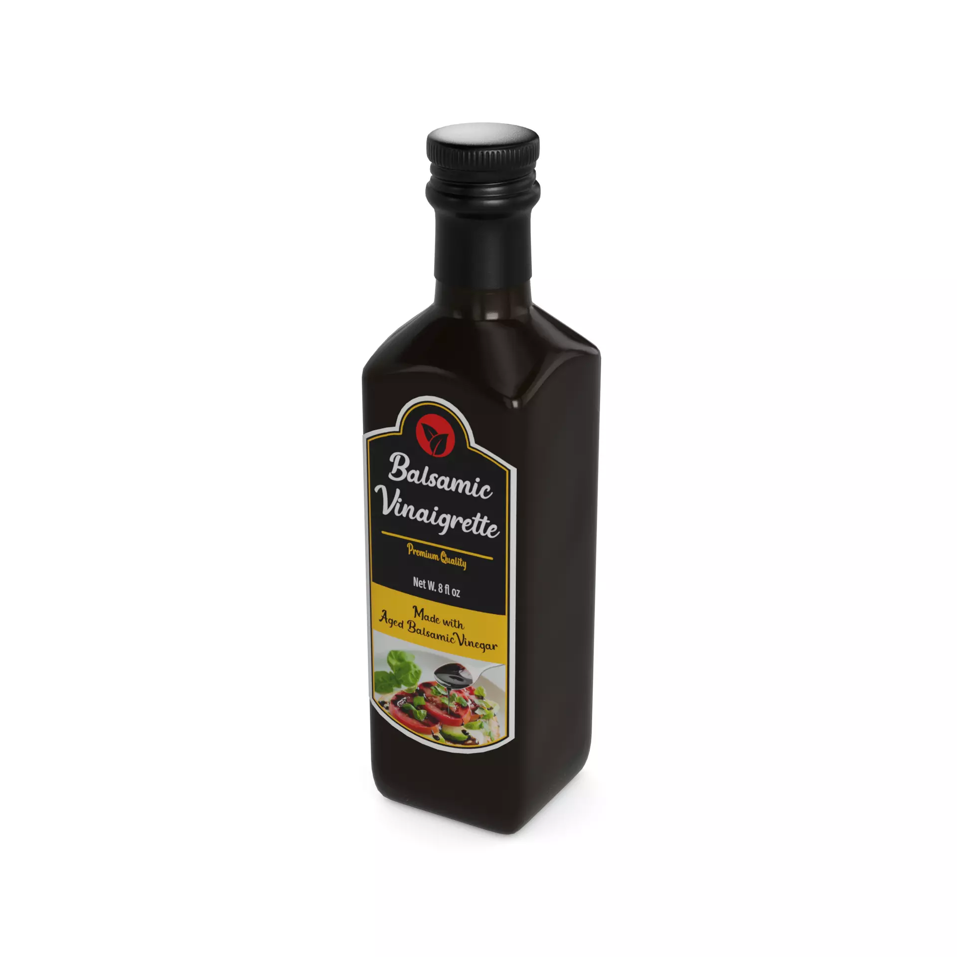 Salad dressings Balsamic Vinaigrette Low-poly 3D model