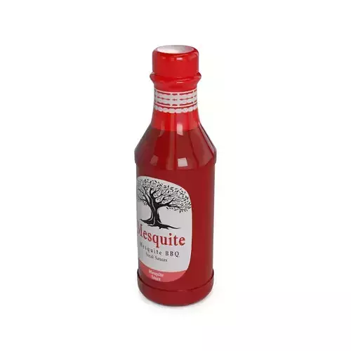 BBQ and steak sauces Mesquite BBQ Sauce Low-poly 3D model