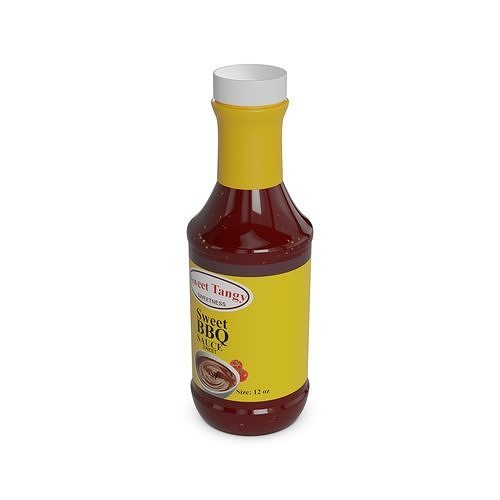 BBQ and steak sauces Sweet and Tangy BBQ Sauce 3D model