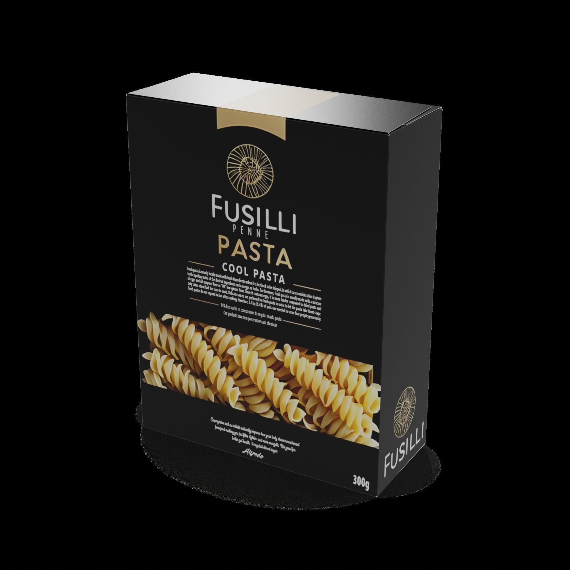 Penne fusilli macaroni vermicelli shells and shapes Fusilli P... Low-poly 3D model_1
