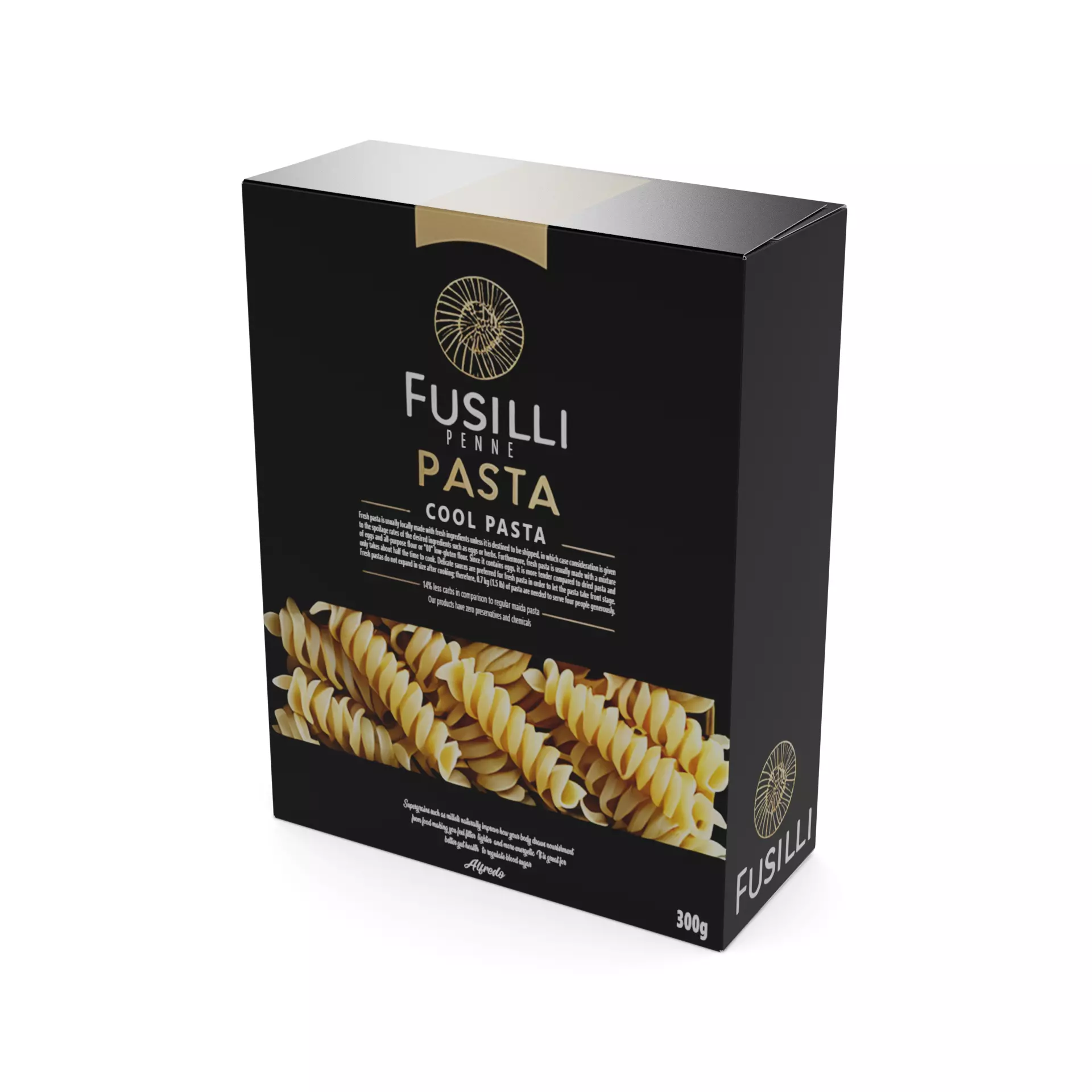 Penne fusilli macaroni vermicelli shells and shapes Fusilli P... Low-poly 3D model_0