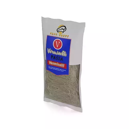 Penne fusilli macaroni vermicelli shells and shapes Vermicell... 3D model
