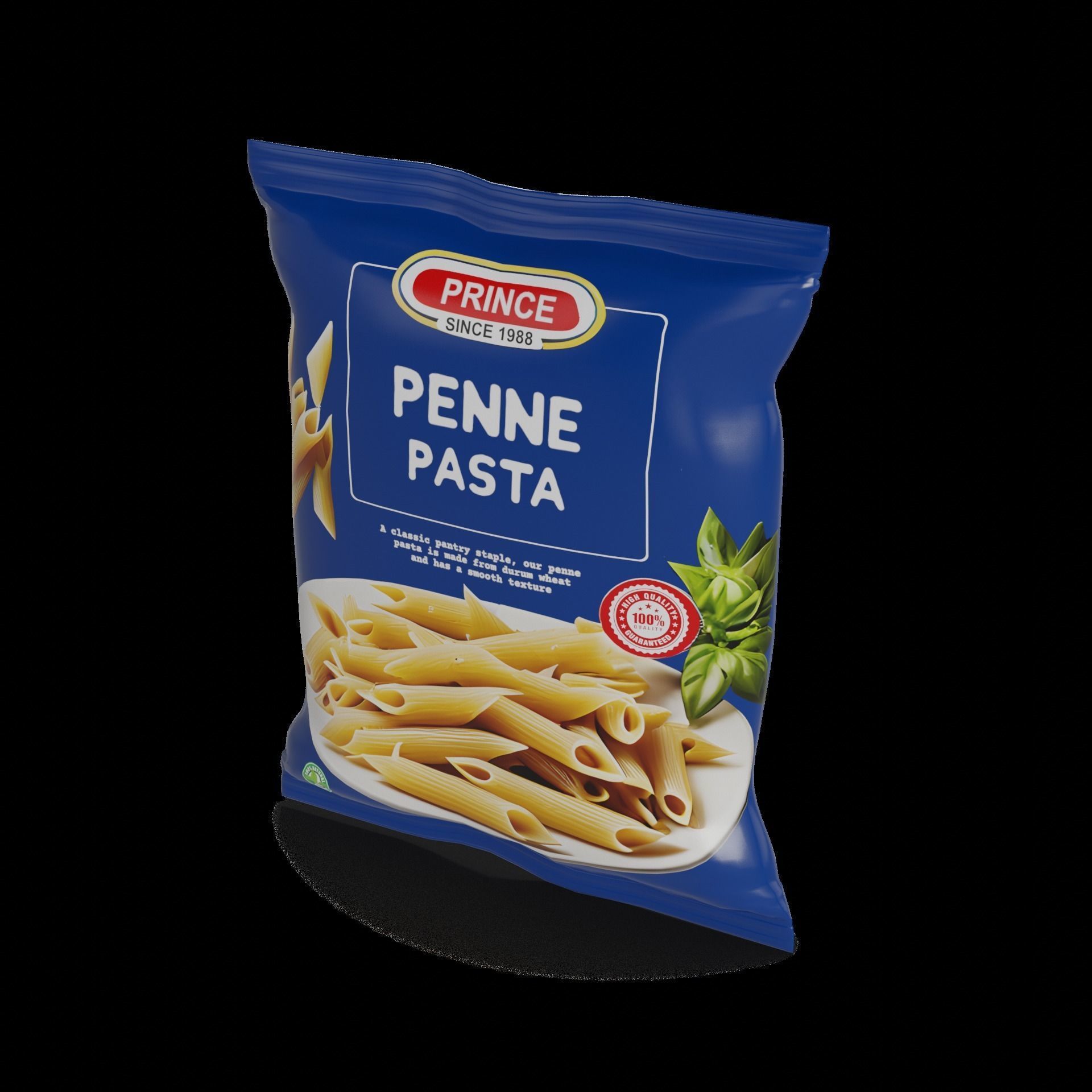 Penne fusilli macaroni vermicelli shells and shapes Penne Pasta Low-poly 3D model_1