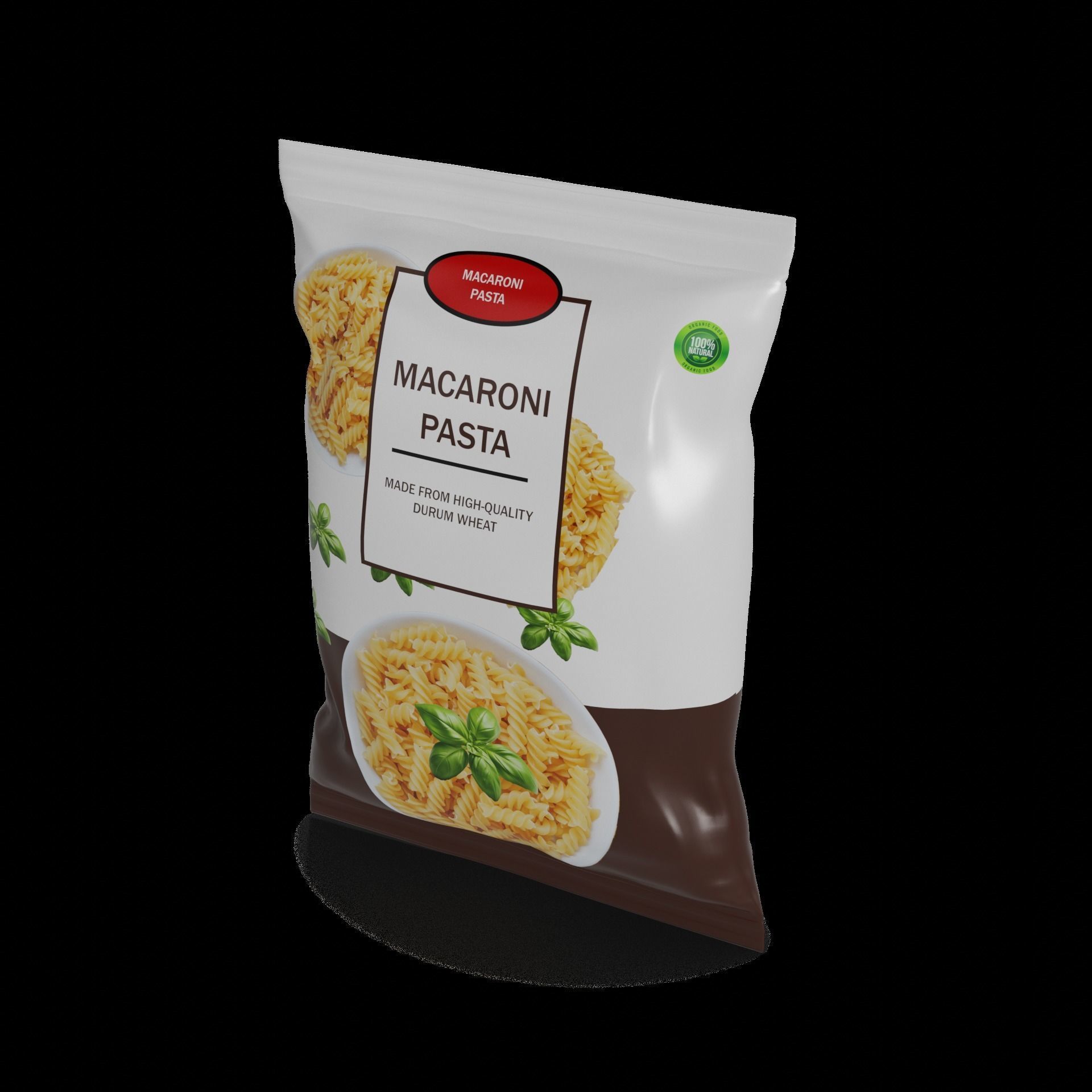 Penne fusilli macaroni vermicelli shells and shapes Macaroni ... 3D model_1