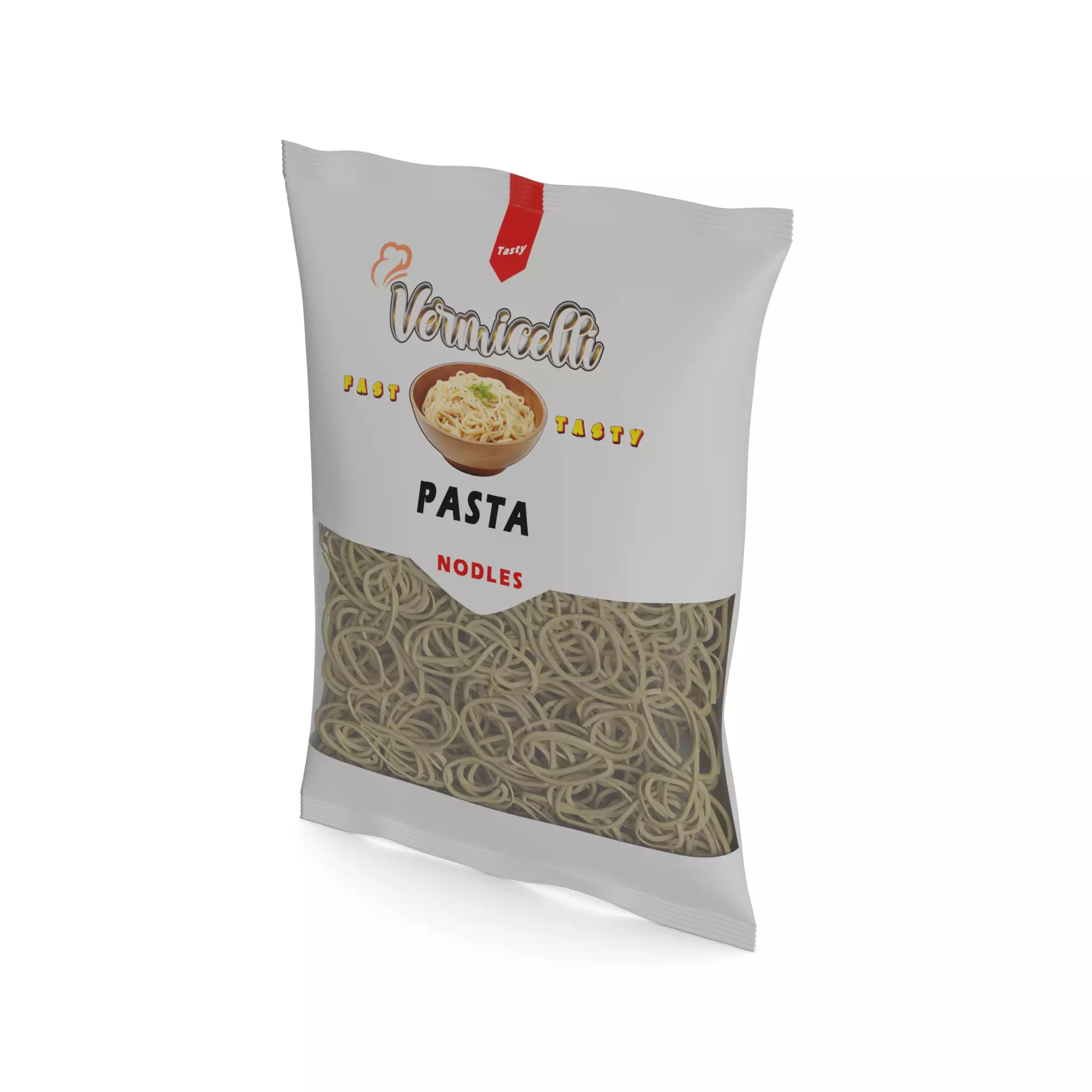 Penne fusilli macaroni vermicelli shells and shapes Vermicell... 3D model_0