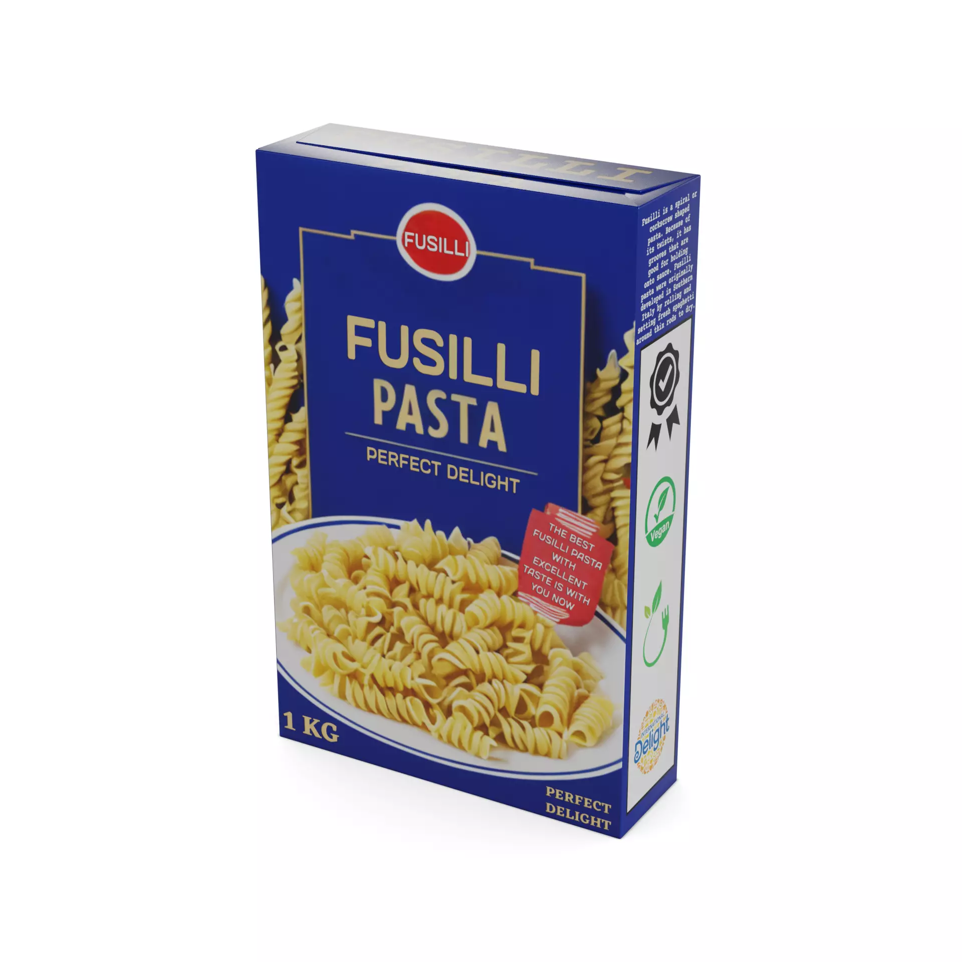 Penne fusilli macaroni vermicelli shells and shapes Fusilli P... Low-poly 3D model_0