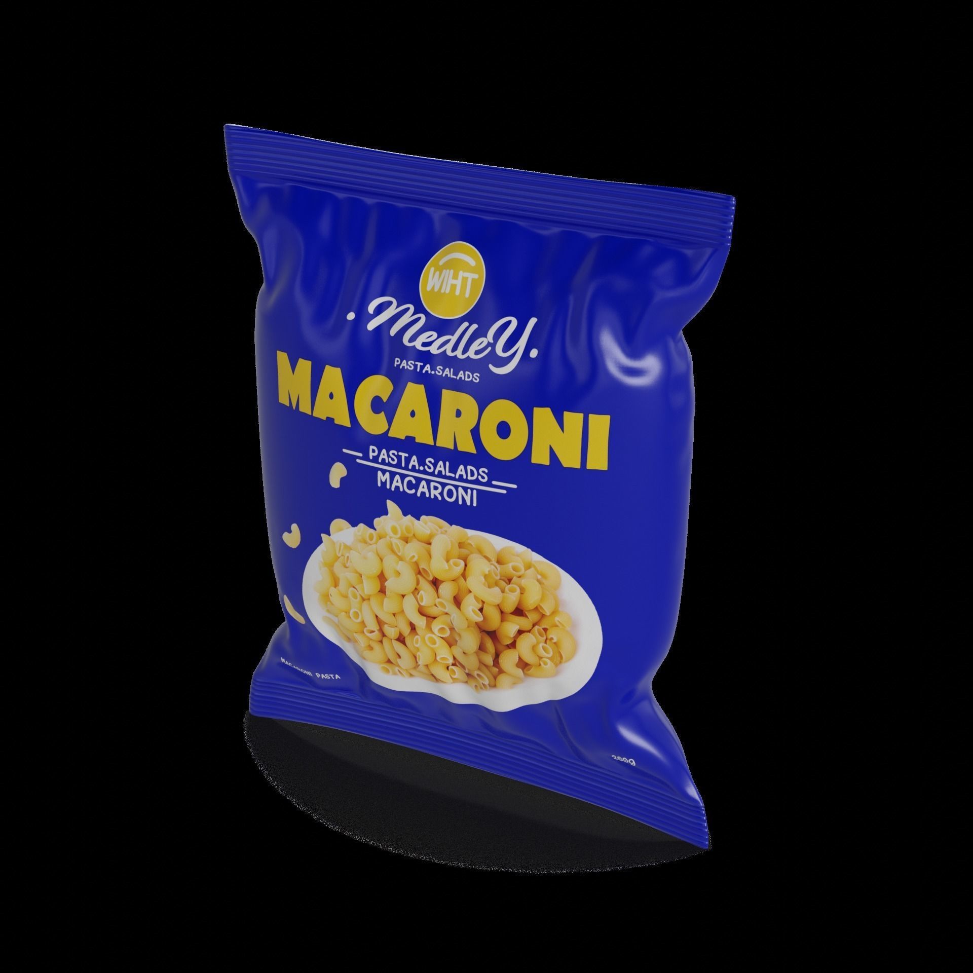 Penne fusilli macaroni vermicelli shells and shapes Macaroni ... 3D model_1
