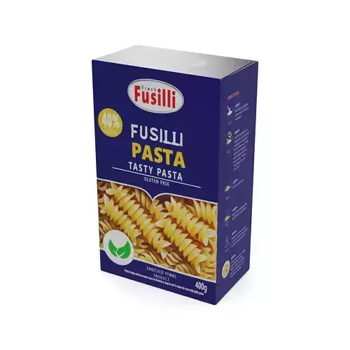 Penne fusilli macaroni vermicelli shells and shapes Fusilli P... Low-poly 3D model