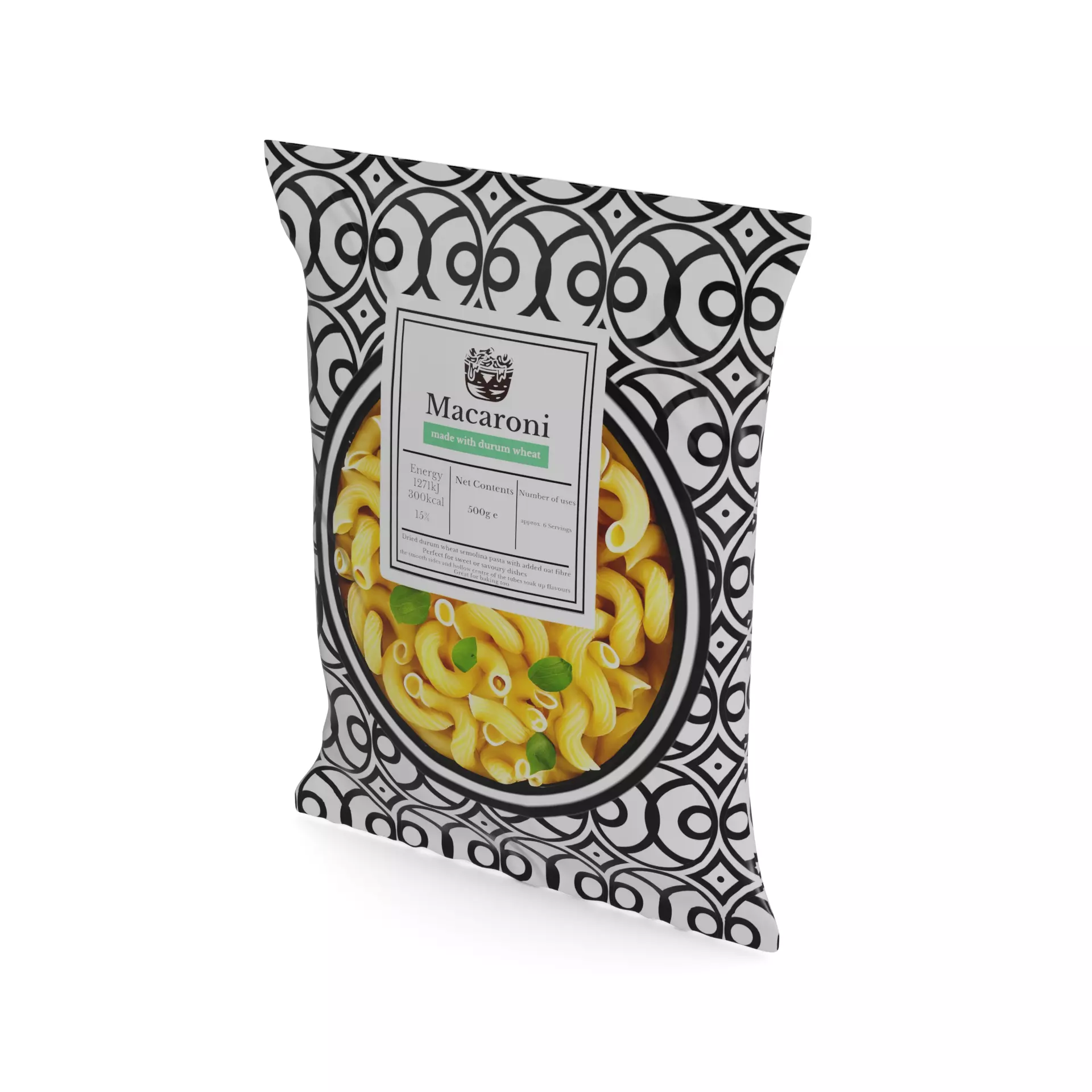 Penne fusilli macaroni vermicelli shells and shapes Macaroni ... 3D model