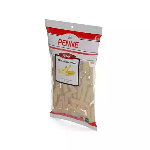 Penne fusilli macaroni vermicelli shells and shapes Penne Pasta 3D model